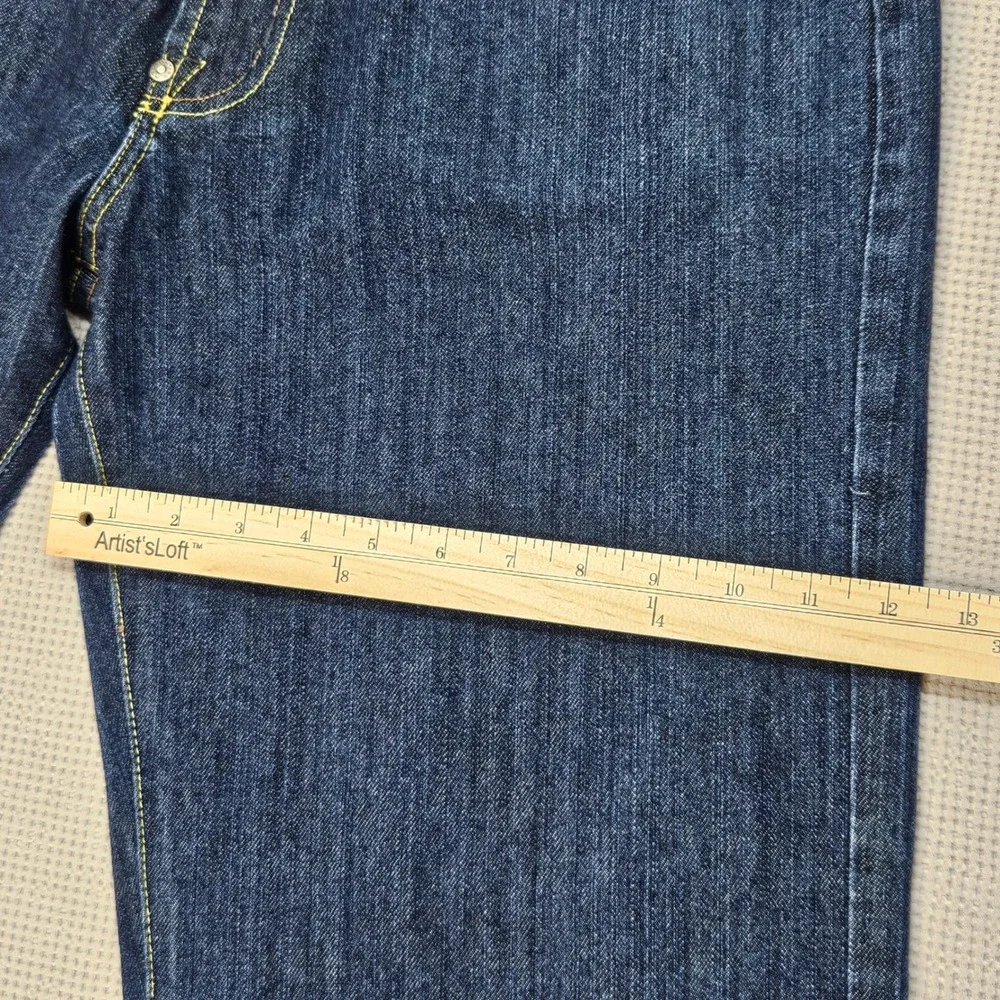 Vintage Don Baggy Jeans‎ Mens 34x32 Dark Wash Wide Leg Y2K Streetwear Distressed
